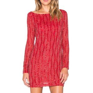 MLV Tyler Sequin Dress in Red